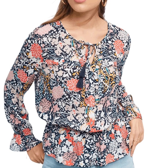 Anthropologie Tops - Anthropologie Maeve Begonia Peasant Top